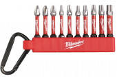 Milwaukee Shockwave Jeu De 10 Embouts Mousqueton PH2 PZ2 T15 T20 T25 T30 T40 4932480941