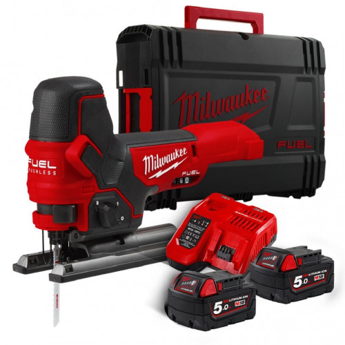 Milwaukee M18 FBJS-502X Scie sauteuse sans fil 2x5.0 Ah, HD Box 4933464800