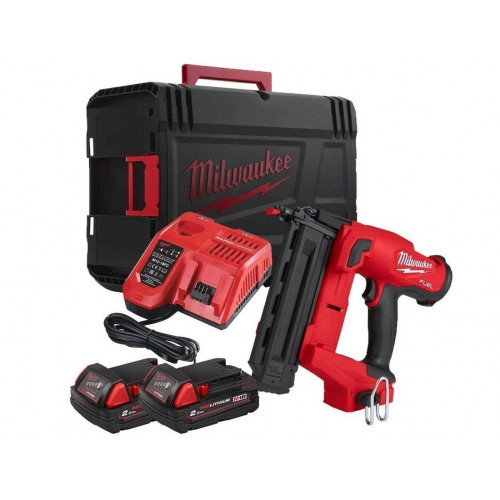 Milwaukee M18 FN18GS-202X Cloueur de finition (18V/2x2.0Ah) HD Box 4933471407