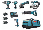 Makita DLX6011 machines sans fil Set 18V Li-ion (DHP458Z+DSS610Z+DJR181Z+DTD146Z+DGA452Z+D