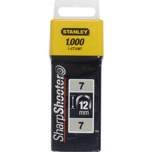 Stanley 1-CT108T Agrafes cavaliers 12mm Type 7 - boite de 1000pcs