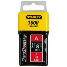 Stanley 1-TRA208T Agrafes type A 5/53/530, 12mm, boite de 1000pcs