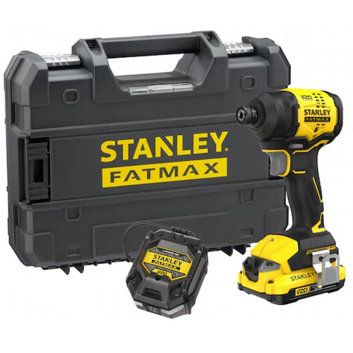 Stanley SFMCF811D1T-QW FatMax V20 Visseuse a chocs sans fil 1/4" (18V/1x2,0Ah), mallette Stanley SFMCF811D1T-QW FatMax V20 Visseuse a chocs sans fil 1/4" (18V/1x2,0Ah), mallette