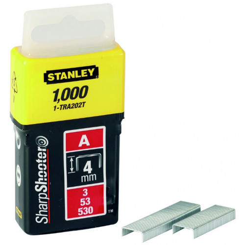 Stanley 1-TRA206T Agrafes type A 5/53/530, 10mm, boite de 1000pcs