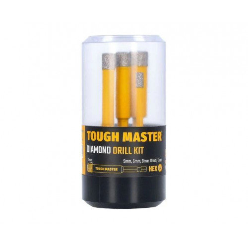 Tough Master TM-DDK5 Jeu de forets diamantés 5 mm, 6 mm, 8 mm, 10 mm , 12 mm, 5 pieces