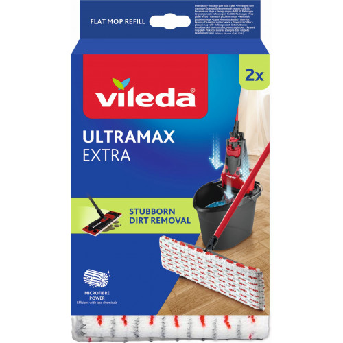 VILEDA Ultramax Microfibre 2 en 1 Recharge pour balai plat 2 pcs. 167721
