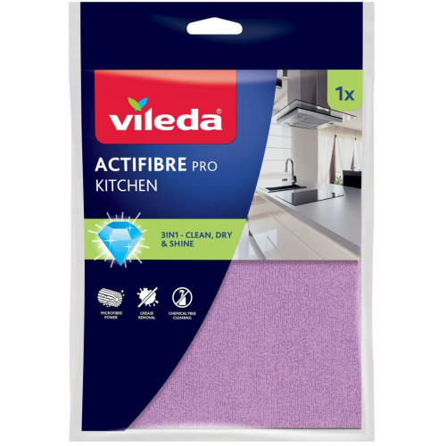 VILEDA Actifibre Chiffon microfibre pour cuisine 1 pc 183303 VILEDA Actifibre Chiffon microfibre pour cuisine 1 pc 183303