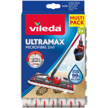 VILEDA Ultramax Microfibre 2 en 1 Recharge pour balai plat 2 pcs. 167721
