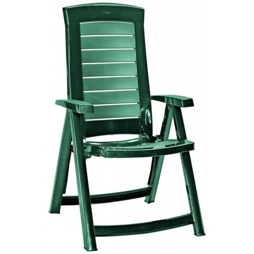 ALLIBERT ARUBA Chaise de jardin réglable, 61 x 72 x 110 cm, vert foncé 17180080