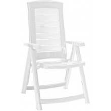 ALLIBERT ARUBA Chaise de jardin réglable, 61 x 72 x 110 cm, blanc 17180080
