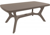 ALLIBERT BALTIMORE Table de jardin, 177 x 100 x 71 cm, cappuccino 17202808