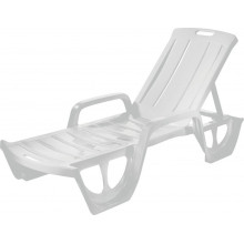 KETER FLORIDA Chaise longue, 190 x 67 x 42 cm, blanc 17180024