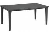 ALLIBERT FUTURA Table de jardin, 165 x 95 x 75 cm, graphite 17197868