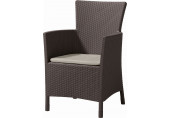 ALLIBERT IOWA Chaise de jardin, 62 x 60 x 89 cm, marron/beige 17197853