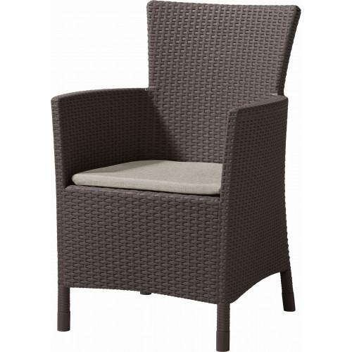 ALLIBERT IOWA Chaise de jardin, 62 x 60 x 89 cm, marron/beige 17197853