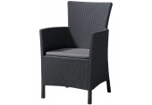 ALLIBERT IOWA Chaise de jardin, 62 x 60 x 89 cm, graphite/gris 17197853