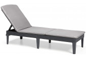 ALLIBERT JAIPUR Chaise longue avec coussin, 187,5 x 58,2 x 29 cm, graphite 17207188