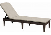 ALLIBERT JAIPUR Chaise longue avec coussin, 187,5 x 58,2 x 29 cm, marron 17207188