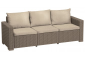 ALLIBERT CALIFORNIA Canapé 199 x 68 x 72 cm, cappuccino/sable 17196779