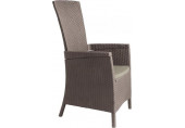 ALLIBERT VERMONT Chaise de terrasse réglable, 64 x 68 x 107 cm, cappuccino/beige 17201675
