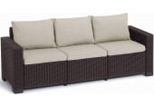 ALLIBERT CALIFORNIA Canapé 199 x 68 x 72 cm, marron/beige 17196779