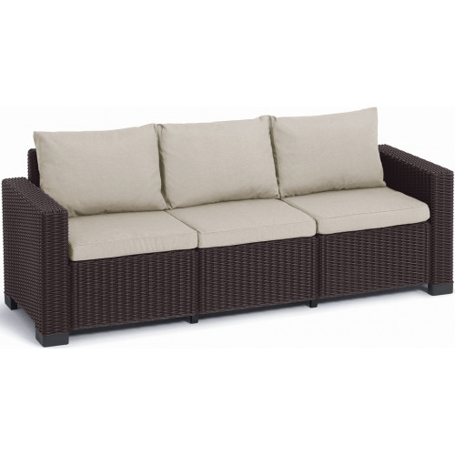 ALLIBERT CALIFORNIA Canapé 199 x 68 x 72 cm, marron/beige 17196779