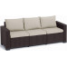 ALLIBERT CALIFORNIA Canapé 199 x 68 x 72 cm, marron/beige 17196779