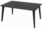 ALLIBERT LIMA 160 Table a manger, 157 x 98 x 74 cm, graphite 17202806