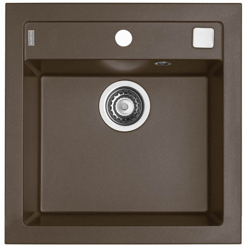 ALVEUS FORMIC 20 Évier de cuisine en granit, 520 x 510 mm, chocolat 03