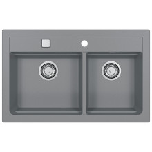 ALVEUS ATROX 50 Évier de cuisine en granit, 790 x 500 mm, béton 1132001