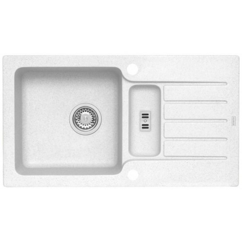 ALVEUS NIAGARA 70 Évier en granit, 780 x 435 mm, blanc