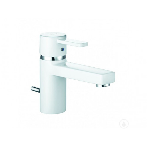 KLUDI Zenta Robinet mitigeur monocommande pour lavabo DN 10 Chrome/blanc 382509175