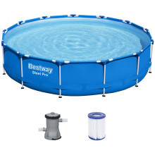 BESTWAY Steel Pro Piscine hors sol ronde, 396 x 84 cm, avec pompe 5612E