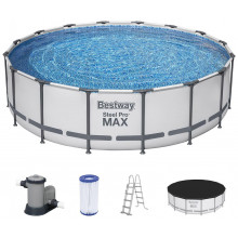 BESTWAY Steel Pro Max Piscine hors sol ronde, 488 x 122 cm 5612Z