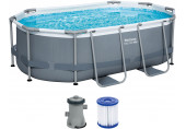 BESTWAY Power Steel Piscine hors sol ovale, 305 x 200 x 84 cm 5614A