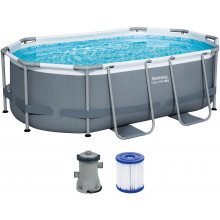BESTWAY Power Steel Piscine hors sol ovale, 305 x 200 x 84 cm 5614A