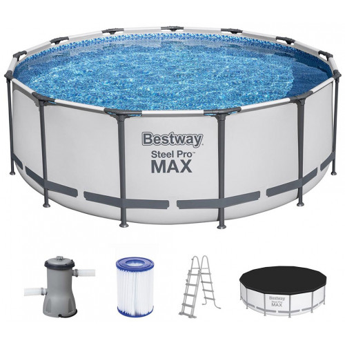 BESTWAY Steel Pro Max Piscine hors sol ronde, 396 x 122 cm 5618W