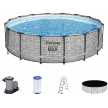 BESTWAY Steel Pro Max Piscine hors sol ronde, 488 x 122 cm 5619E