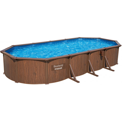 BESTWAY Hydrium Piscine hors sol acier ovale, 730 x 360 x 130 cm 561CW