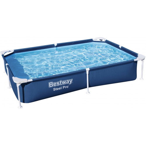 BESTWAY Steel Pro Piscine hors sol rectangulaire, 221 x 150 x 43 cm 56401