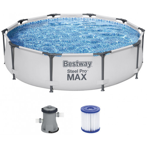 BESTWAY Steel Pro Max Piscine hors sol ronde, 305 x 76 cm, avec pompe 56408