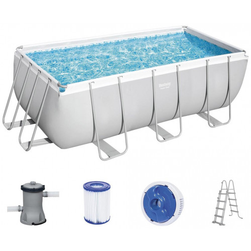 BESTWAY Power Steel Piscine hors sol rectangulaire, 412 x 201 x 122 cm 56456