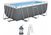 BESTWAY Steel Pro Max Piscine hors sol rectangulaire, 412 x 201 x 122 cm 56457