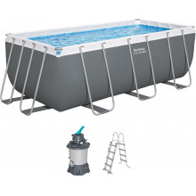 BESTWAY Steel Pro Max Piscine hors sol rectangulaire, 412 x 201 x 122 cm 56457