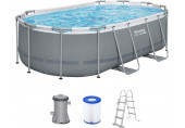BESTWAY Steel Pro Max Piscine hors sol ovale, 427 x 250 x 100 cm 56620