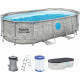 BESTWAY Power Steel Swim Vista Piscine hors sol ovale, 427 x 250 x 100 cm 56714