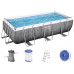 BESTWAY Power Steel Piscine hors sol rectangulaire effet rotin, 404 x 201 x 100 cm 56721