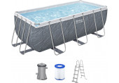 BESTWAY Steel Pro Max Piscine hors sol rectangulaire, 412 x 201 x 122 cm 56722