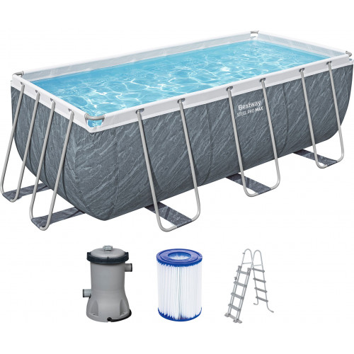 BESTWAY Steel Pro Max Piscine hors sol rectangulaire, 412 x 201 x 122 cm 56722 BESTWAY Steel Pro Max Piscine hors sol rectangulaire, 412 x 201 x 122 cm 56722