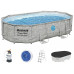 BESTWAY Power Steel Swim Vista Piscine hors sol ovale, 488 x 305 x 107 cm 56946